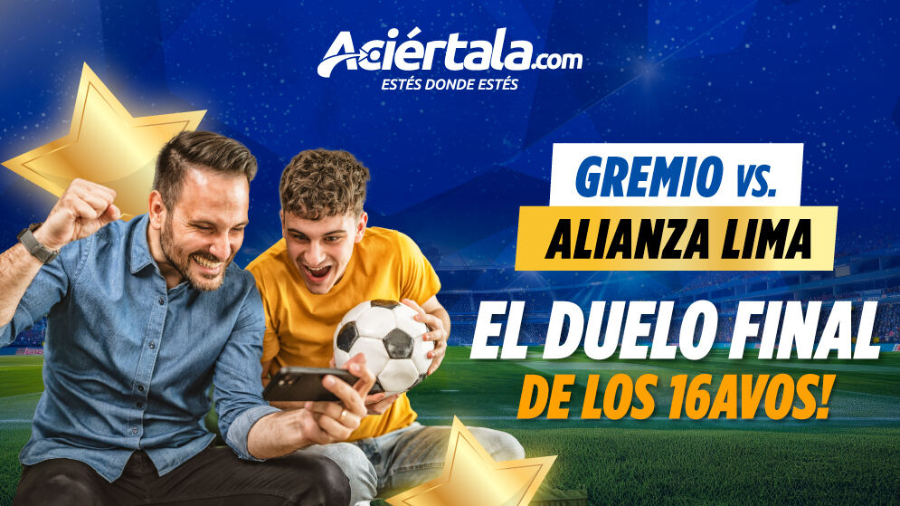 Apuestas del partido Gremio vs Alianza Lima con las mejores cuotas y mercados de Perú en Aciértala. ¡Registrate ya!