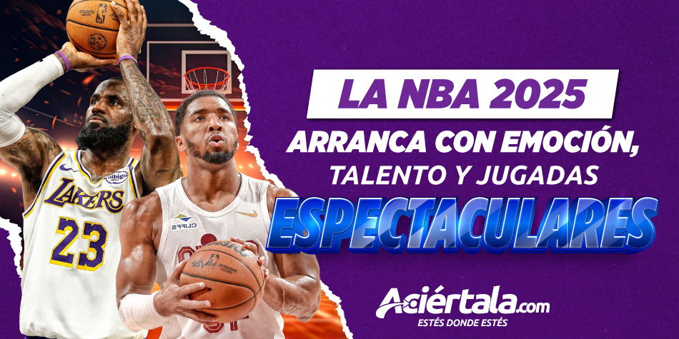 Inicio de temporada NBA 2025 con pronósticos de baloncesto y apuestas deportivas en Aciértala Perú.