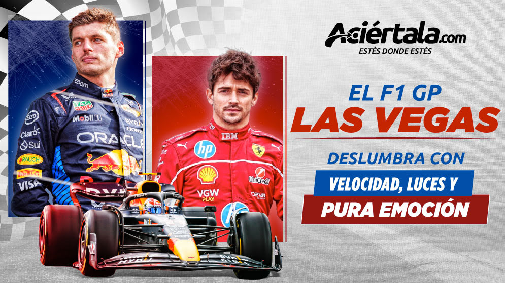 Apuesta en el F1 GP Las Vegas con los mejores mercados y cuotas del país. ¡Ingresa a Aciértala, elige tus favoritos, y haz tus apuestas!