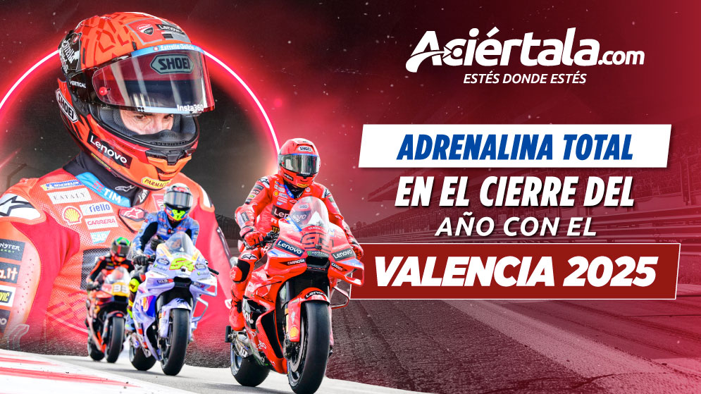 Moto GP Valencia 2025 en el Circuito Ricardo Tormo con pronósticos y apuestas deportivas de Aciértala Perú.