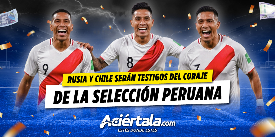 Apuestas de la selección de fútbol de Perú vs Rusia y Chile en la fecha FIFA, con los mejores mercados y cuotas del país. ¡Regístrate ya!
